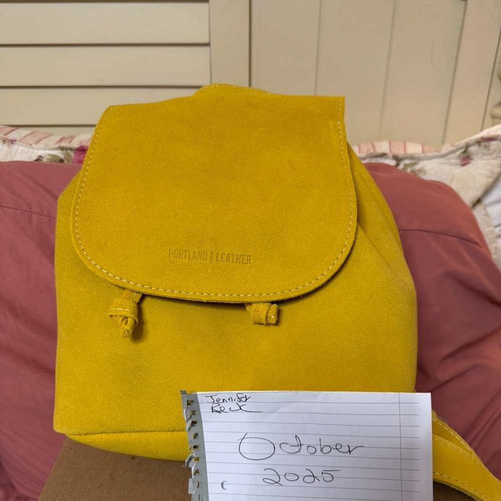 Portland Leather Yellow Laptop Backpack